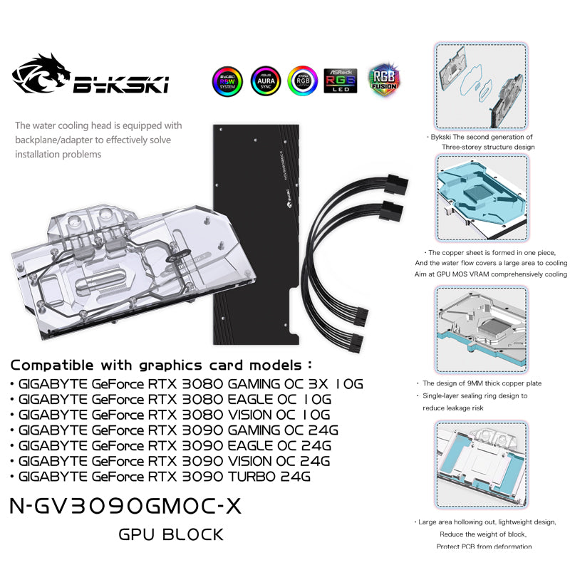 Gigabyte 3080 / 3090 Eagle OC / Gaming OC (incl. Backplate)